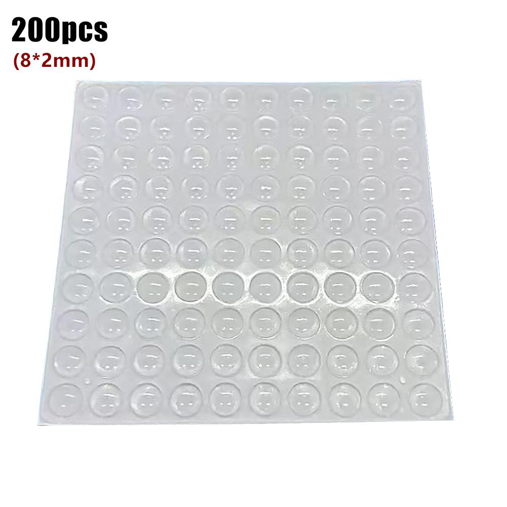 200 Uds. Parachoques de goma de silicona redondos autoadhesivos, amortiguador antideslizante transparente suave, almohadillas para pies, amortiguador, pegatinas para teclado