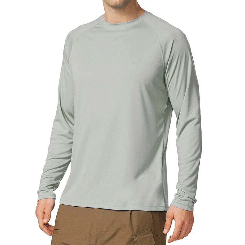 UV Men's Sun Protection แขนยาวฤดูร้อน UPF50 + ประสิทธิภาพ Quick Dry Men เสื้อยืด Breathable เดินป่าออกกําลังกายเสื้อสวมหัว
