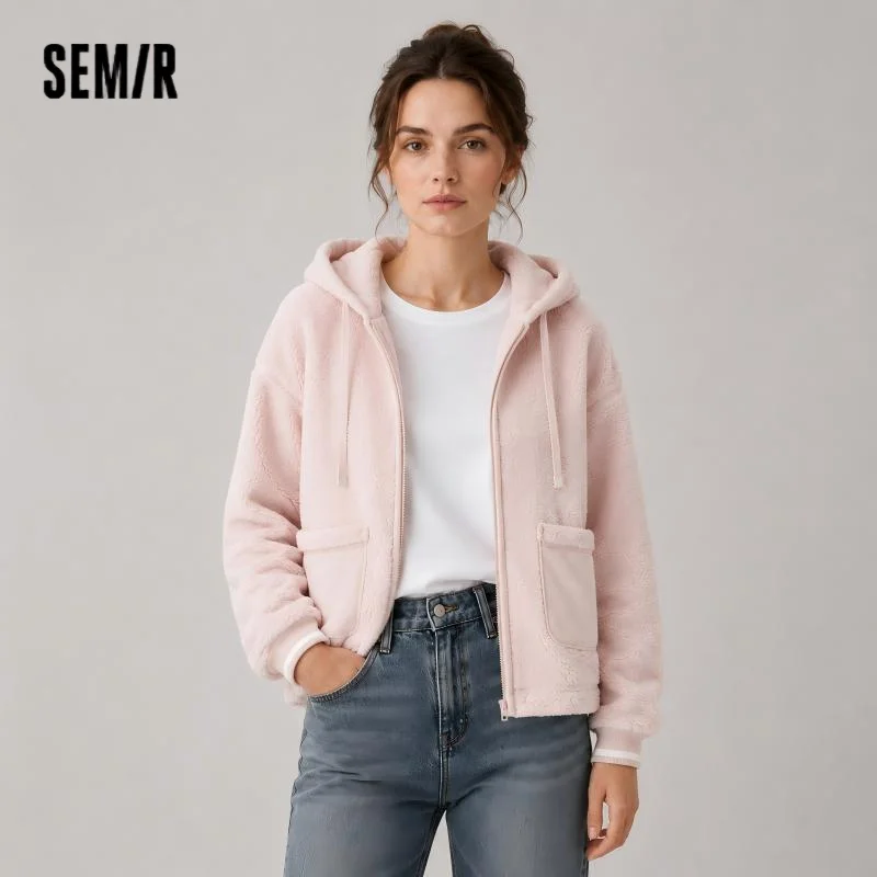 Chaqueta Semir para mujer, forro polar de lana de cordero sintética, Top holgado Reversible, sudadera nueva de invierno 20225, ropa de mujer estilo
