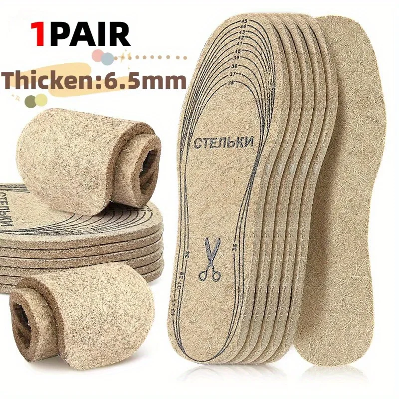 Plantillas de fieltro de lana Para Zapatos hombres mujeres plantillas cálidas absorbentes de golpes zapatos almohadilla Inlegzolen Heren Plantillas Adhesivas Para Zapatos