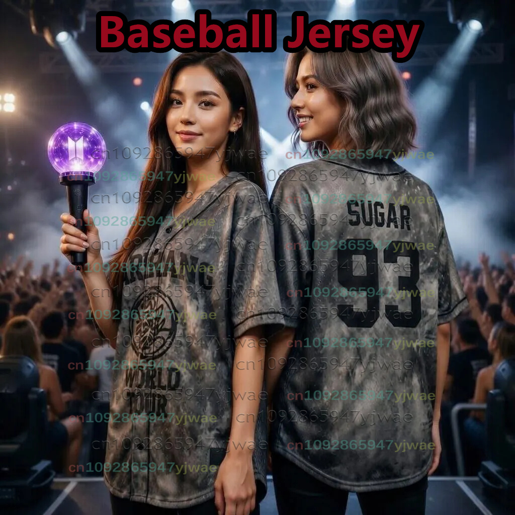 Camiseta de béisbol de los miembros de Kpop, Bangtan Comeback 2026 World Tour, merchandising del Army, cárdigan, camiseta para hombre, mujer y niños, regalo para fans