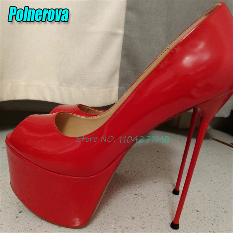 Sepatu Pumps Wanita Hak Tinggi Super 16CM Model Peep Toe Seksi, Bahan Kulit Paten dengan Gesper di Pergelangan Kaki, Sandal Stiletto untuk Musim Panas, Sepatu Fashion untuk Acara Resmi