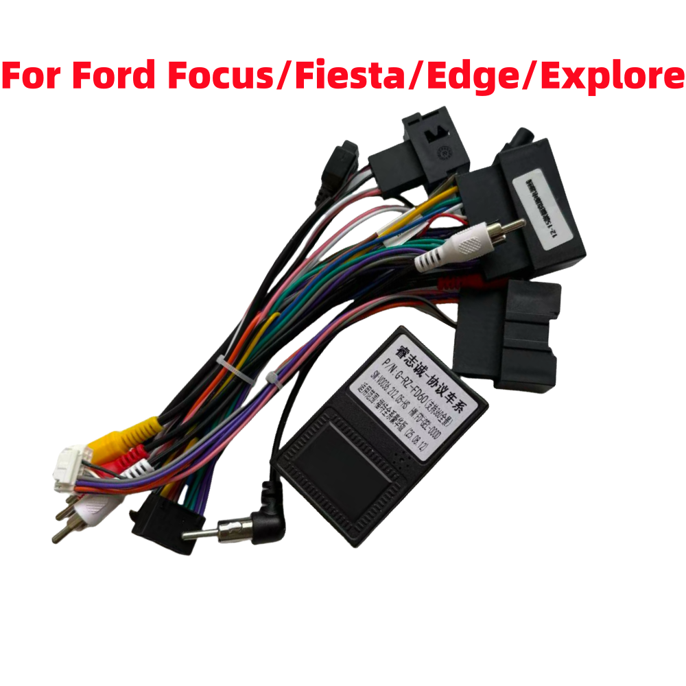 Kabel Daya 16 Pin GPS Android Terbaru Raise Canbus RZ-FD60 Untuk Ford Focus MK3 MK5/ Fiesta/Edge/ Explore/Transit/ S-Max /C-Max/