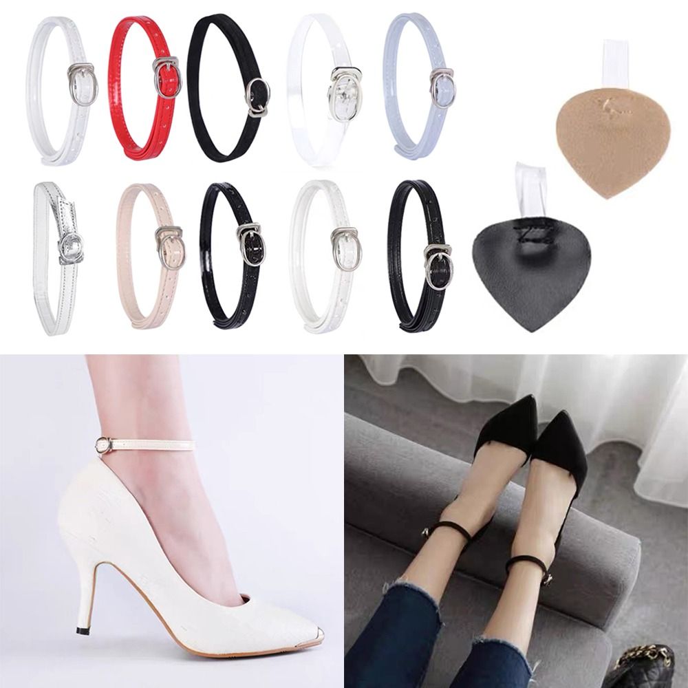 Moda Donna Lacci per scarpe Cintura per scarpe alla caviglia regolabile Caviglia che tiene allentato antiscivolo Fascio di lacci Cinghie per cravatta Accessori per scarpe a fascia