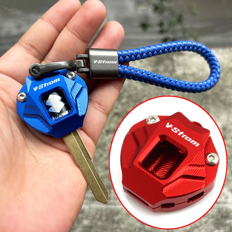 LLavero DE motocicleta, funda para llave, cubierta DE carcasa, llavero DE cadena para Suzuki V Strom 650 1000 1050 1050XT 800DE Vstrom DL1050 DL650 800 DE