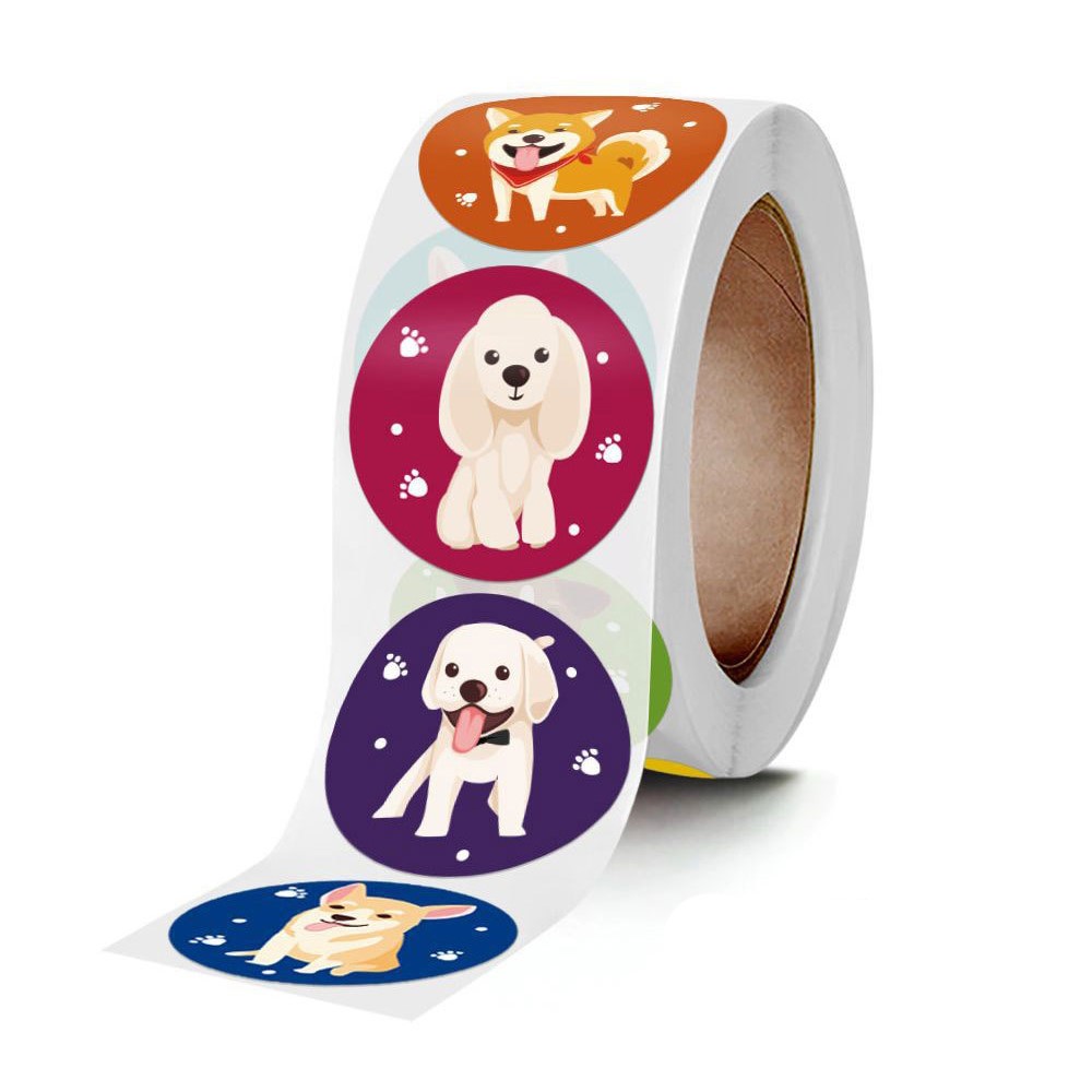 500 Stück/Rolle runde tragbare Katze danke Aufkleber selbst klebende Etiketten für DIY hausgemachte Party Geschenk verpackung Dekoration Etikett