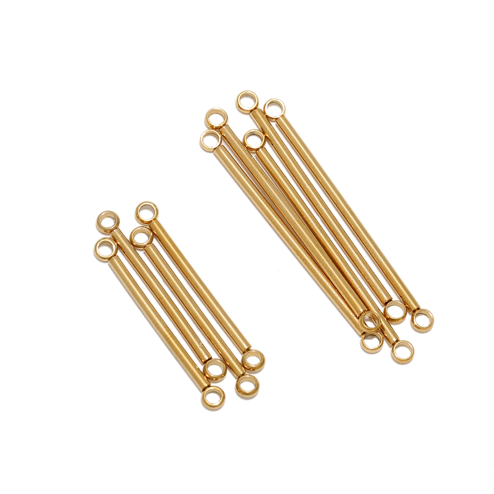 10pcs สแตนเลสสตีล 20 มม.30 มม.บาร์ Stick Connectors ทองสีชุบ DIY Drop ต่างหูเครื่องประดับทําสร้อยคอส่วนประกอบ