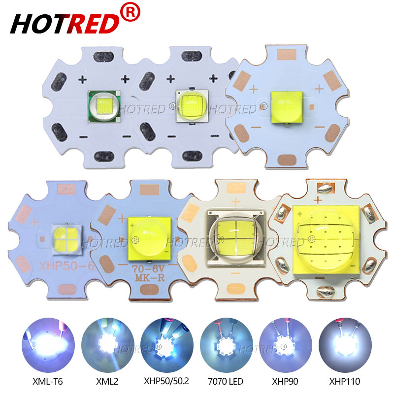 DC3V/6V/24V XML2 T6 XHP70 XHP90 XHP110 diodo LED COB 18W 30W 36W 45W 54W 72W cuentas para linterna luz de coche fuente de luz de buceo