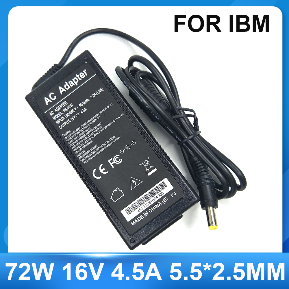 AC-Adapter 16 V 4,5 A 5,5 x 2,5 Netzteil Ladegerät für IBM ThinkPad T20 T23 T30 T40 T40P T41 T41P T42 T42P T43 T43P
