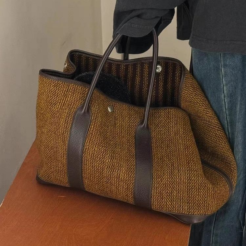 Casual everything retro commuter tote Large capacity shopping bag Airplane Tote bag