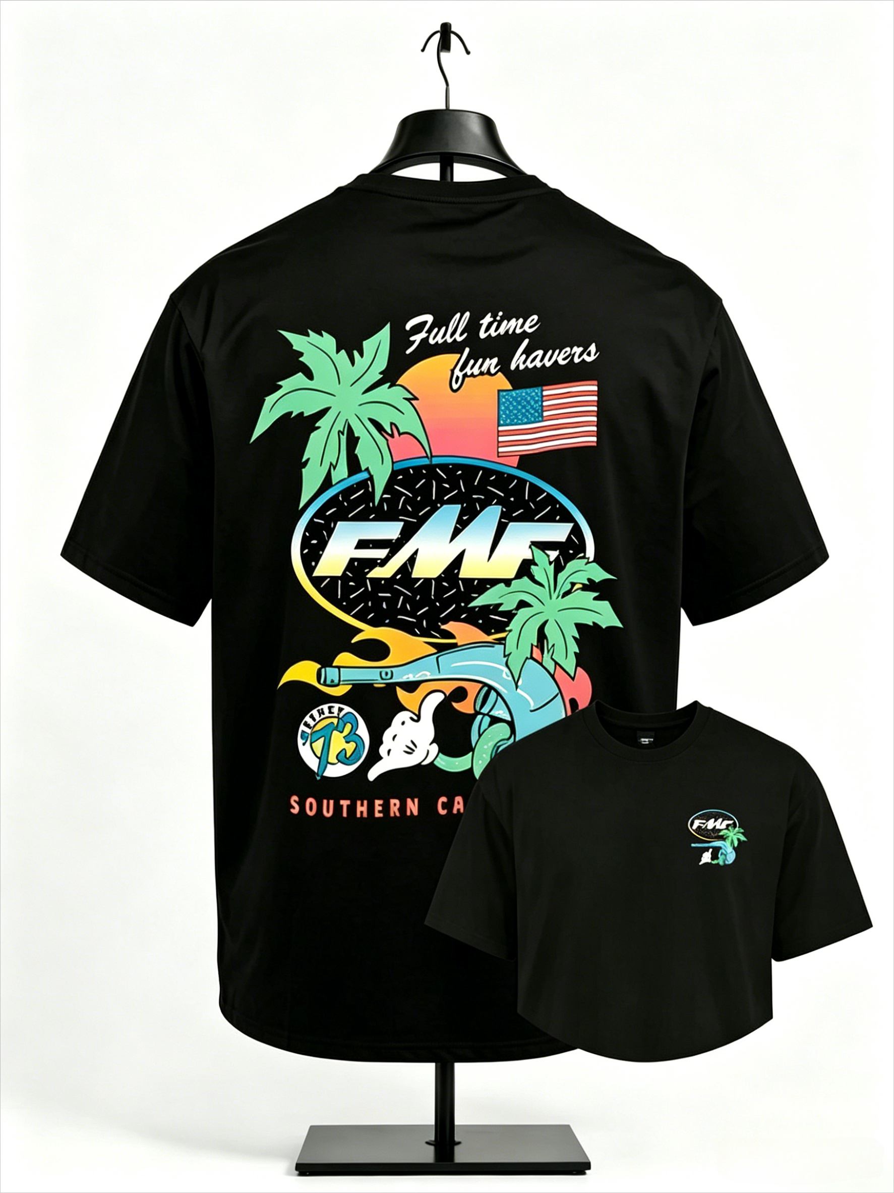 FMF Ride Bad Fast Motocross T-Shirt für Herren 100% Baumwolle Dirt Bike Racing Grafik-T-Shirt Lässiges Kurzarm-Shirt Weiß 2026 Neu
