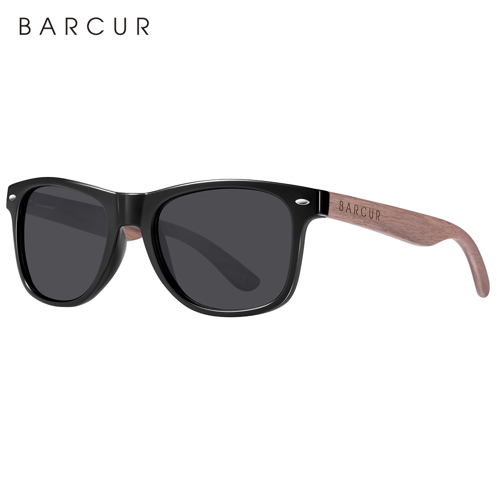 Occhiali da sole in noce nera Occhiali da sole polarizzati in legno Occhiali da uomo Occhiali da uomo con protezione UV400 Scatola originale in legno