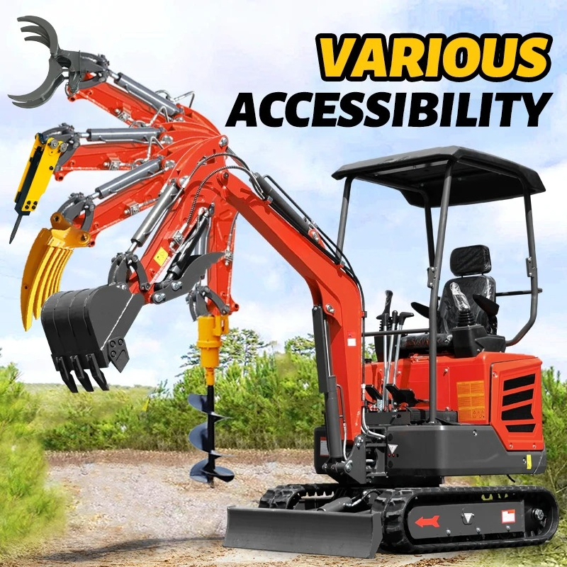 Miniescavadeira doméstica personalizada 1.8 Ton EURO 5 China barato preço de trilha escavadeira agrícola pequena escavadeira 1 tonelada para sa