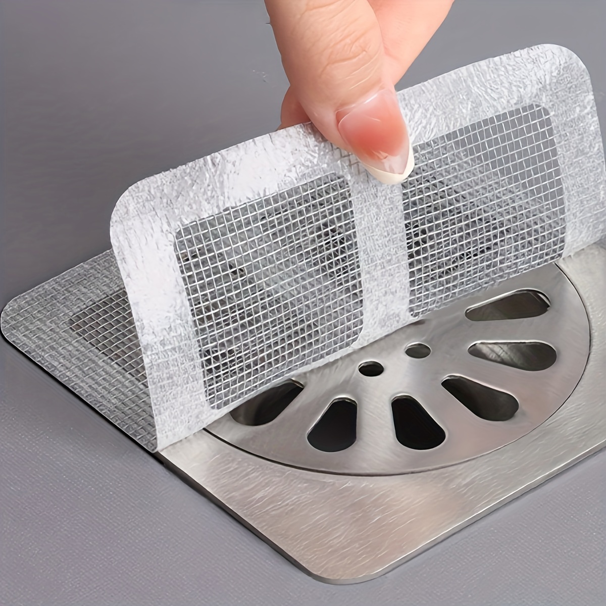 Autocollant de vidange de sol, filet de filtre à cheveux auto-adhésif anti-insectes pour salle de bain, filtre d'égout, filet de maille Anti-blocage de cuisine
