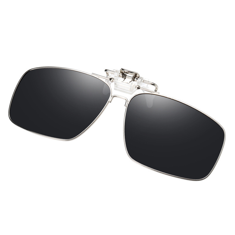 VIVIBEE 2026 Herren Metall-Clip-On Sonnenbrille für Brillen Polarisiert UV400 Damen Quadratische Nachtsicht-Fahrsonnenbrille
