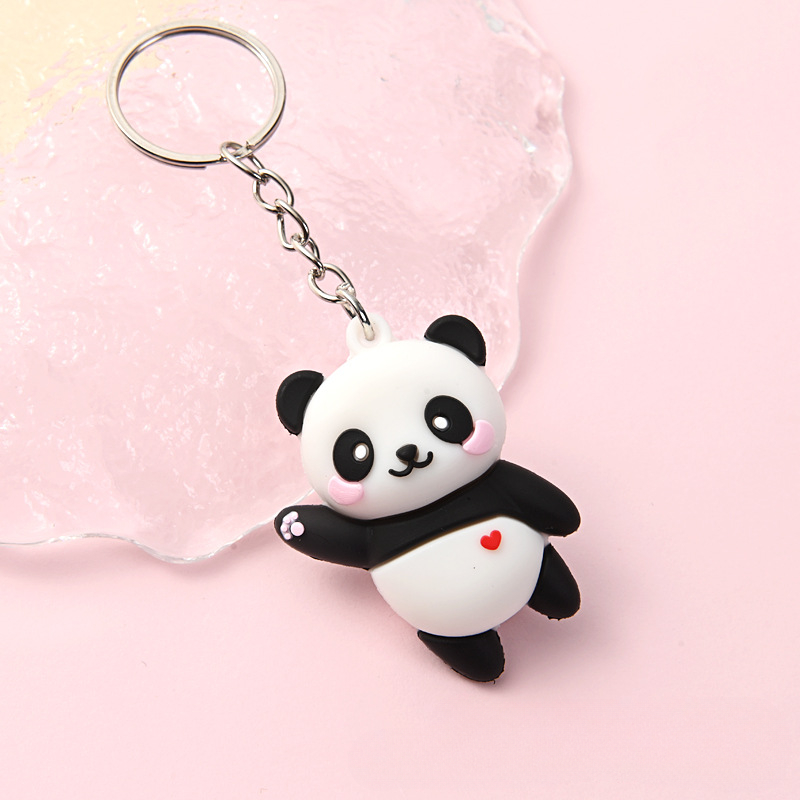 LLavero de Panda con dibujos animados para mujer, colgante para bolso de coche, regalo de joyería, novedad de 2023