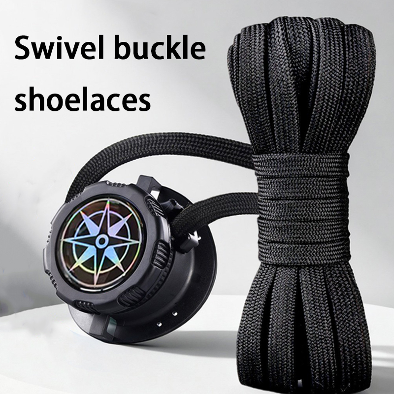 Black and white flat twist-lock shoelaces easy-to-install automatic shoelaces outdoor sports shoelace Unisex 1Pair/2Pair