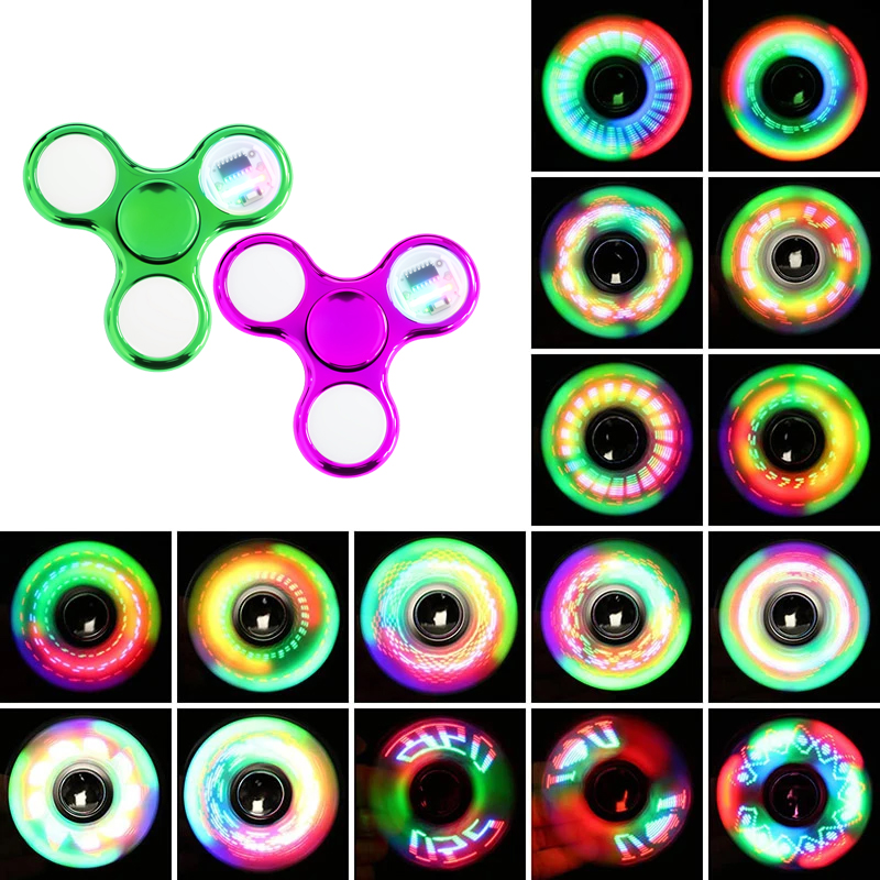 Kreativer leuchtender LED-Licht-Fidget-Spinner, Handspinner, leuchtet im Dunkeln, EDC-Fidget-Spinner, Finger-Stressabbau-Spielzeug