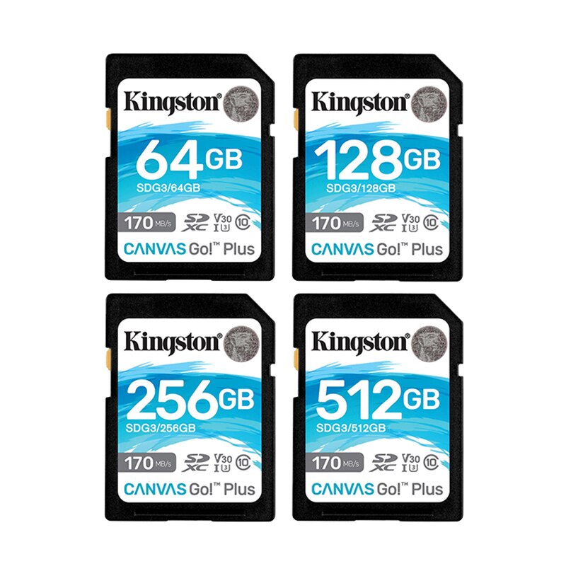 Karta SD Kingston 64GB 128GB 256GB karty pamięci SDG3 do 170 MB/s czytane karty pamięci V30 U3 karty pamięci C10 dla aparatu
