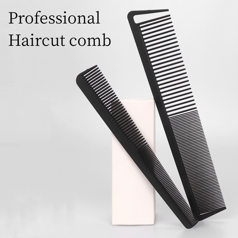 Sisir potong rambut serat karbon, sisir tukang cukur profesional, sisir anti suhu tinggi, sikat penata rambut
