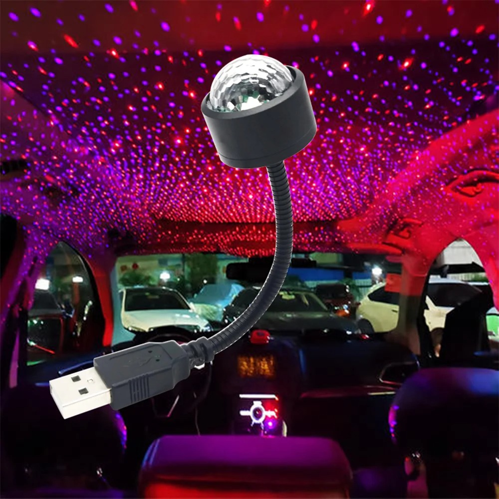 Mini led telhado do carro estrela luz da noite projetor atmosfera galáxia lâmpada usb decorativo ajustável para decoração do teto da sala de teto automático