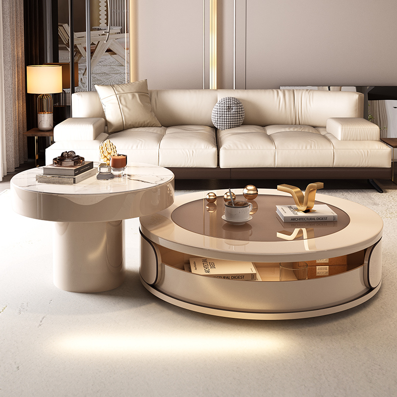 Aufbewahrung Ästhetischer Couchtisch Minimalistischer nordischer Luxus-Design-Beistelltisch Platzsparende Designer-Tavolino Soggiorno-Möbel