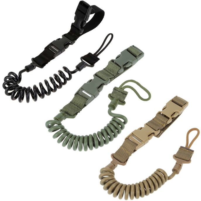 Militärische Taktische Lanyard Multi-zweck Frühling Lanyard Pistole Sichere Lanyard Rifle Sling Strap Schießen Jagd Gun Zubehör