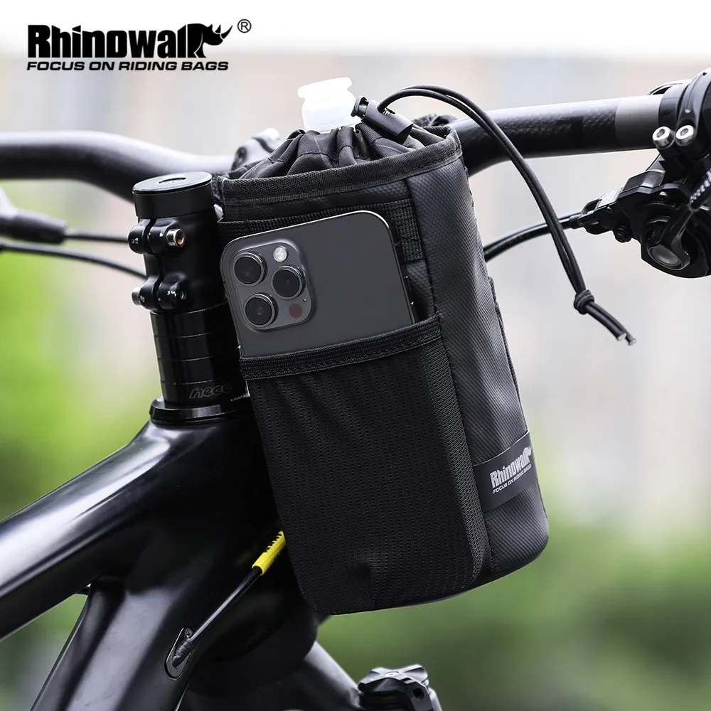 Rhinowalk Bike Bag Stuurpen Bag Fietsen Water Bottle Carrier Pouch Rijden Geïsoleerde Waterkoker Zak Touring Woon-werkverkeer Mtb Pak