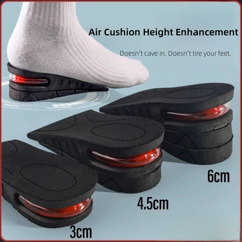 Elevated Insole Summer Mens and Womens One Pair Invisible Inner Elevated Air Cushion Half Cushion for COSPLAY