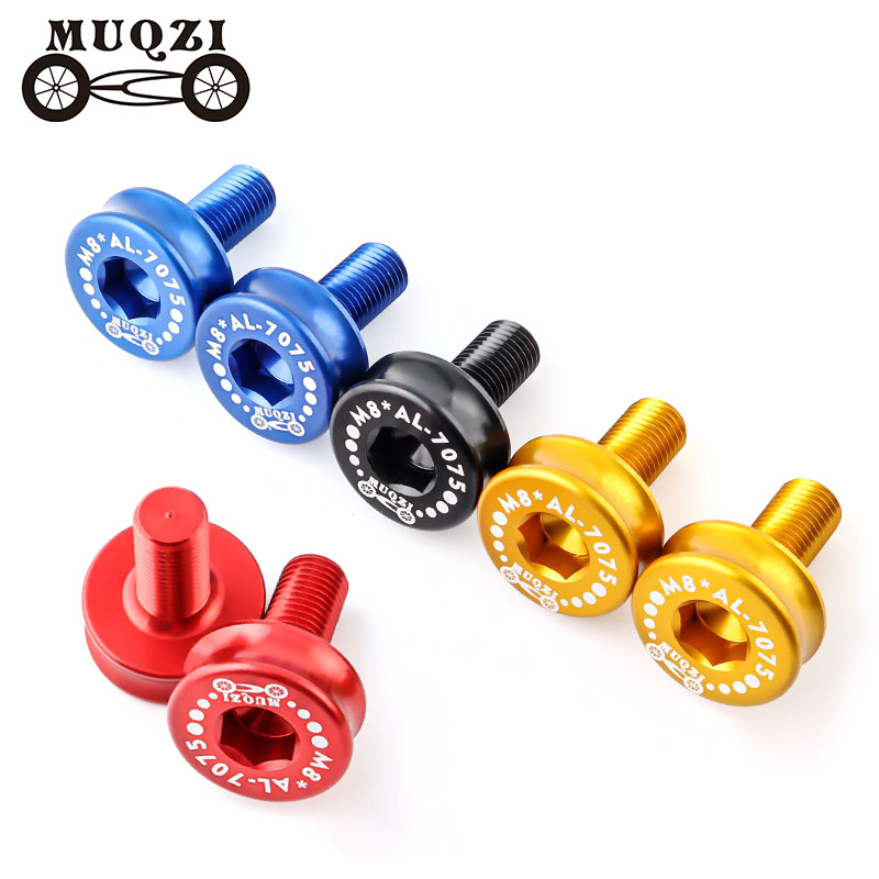 Muqzi 2 peças parafuso de fixação do braço da manivela 8mm parafusos sextavados para suporte inferior do cárter do furo quadrado da bicicleta