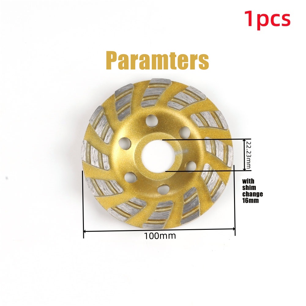 4 Inch 100mm Concrete Stone Ceramic Turbo Diamond Grinding Cup Wheel 12 Segs Heavy Duty Angle Grinder Wheels for Angle Grinder