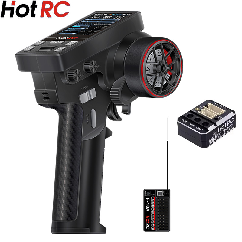 Hot RC CT-10B 10 canali schermo a colori telecomando 2.4G trasmettitore radio per arrampicata deriva veicolo RC modello auto barca serbatoio