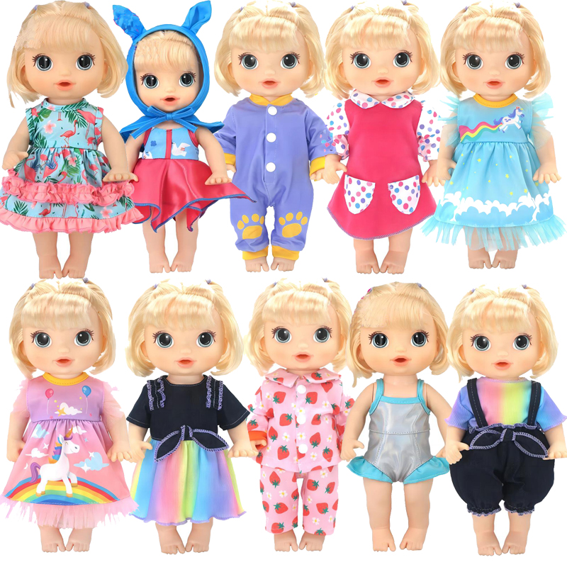 Mini juguetes, ropa para muñecas de 12 pulgadas, 30CM, Gel de sílice, muñeca para gatear, accesorios de alimentación, vestido de princesa, traje de baño, Baberos