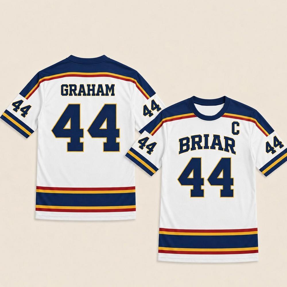 2026 Hot Off Campus Briar University Hockey Jersey Graham 44 DI LAURENTIS 66 Cosplay T-shirt Men Women Summer Streetwear Tees