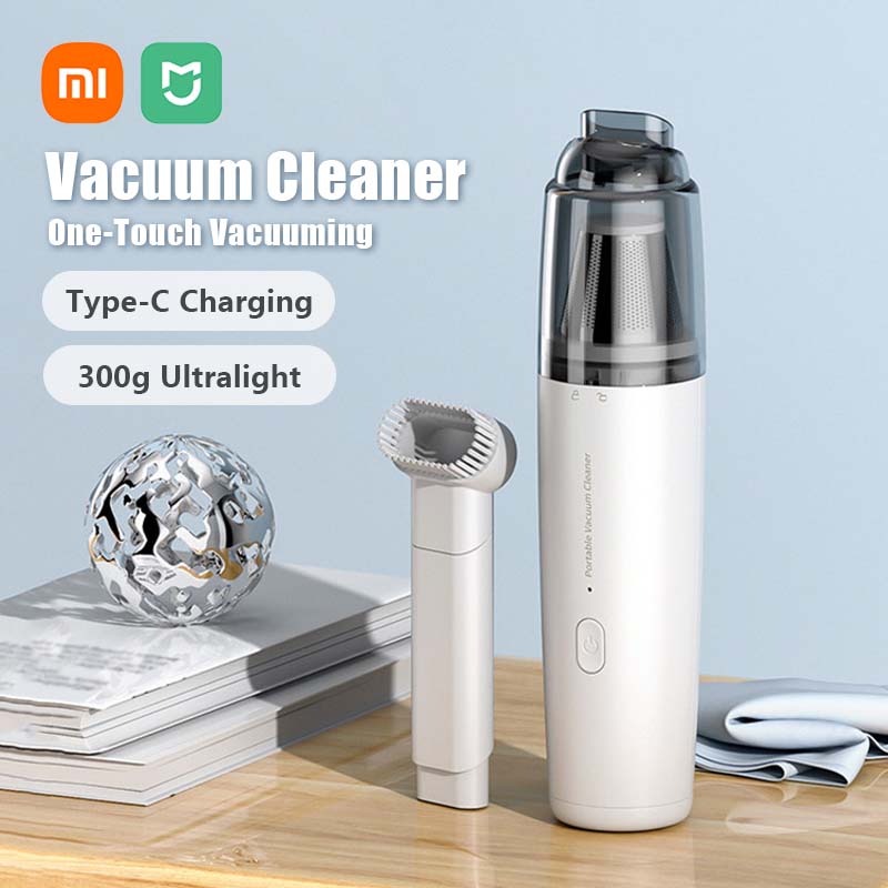 Xiaomi-aspiradora eléctrica Mijia tipo C, recargable, Mini coches portátiles inalámbricos, eliminador de ácaros y polvo ligero para el hogar, potente