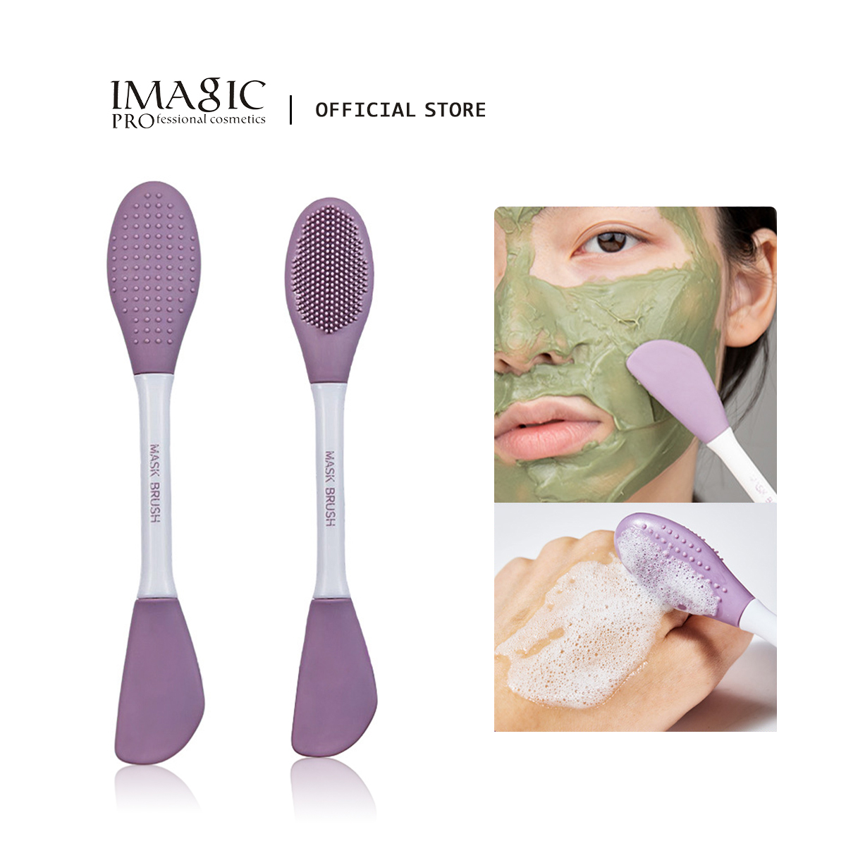 IMAGIC Silicone Limpeza Facial & Máscara Escova 2 In1 Cuidados Com A Pele Facial Esfoliante Esfoliante Poro Cravo Ferramentas de Limpeza Profunda