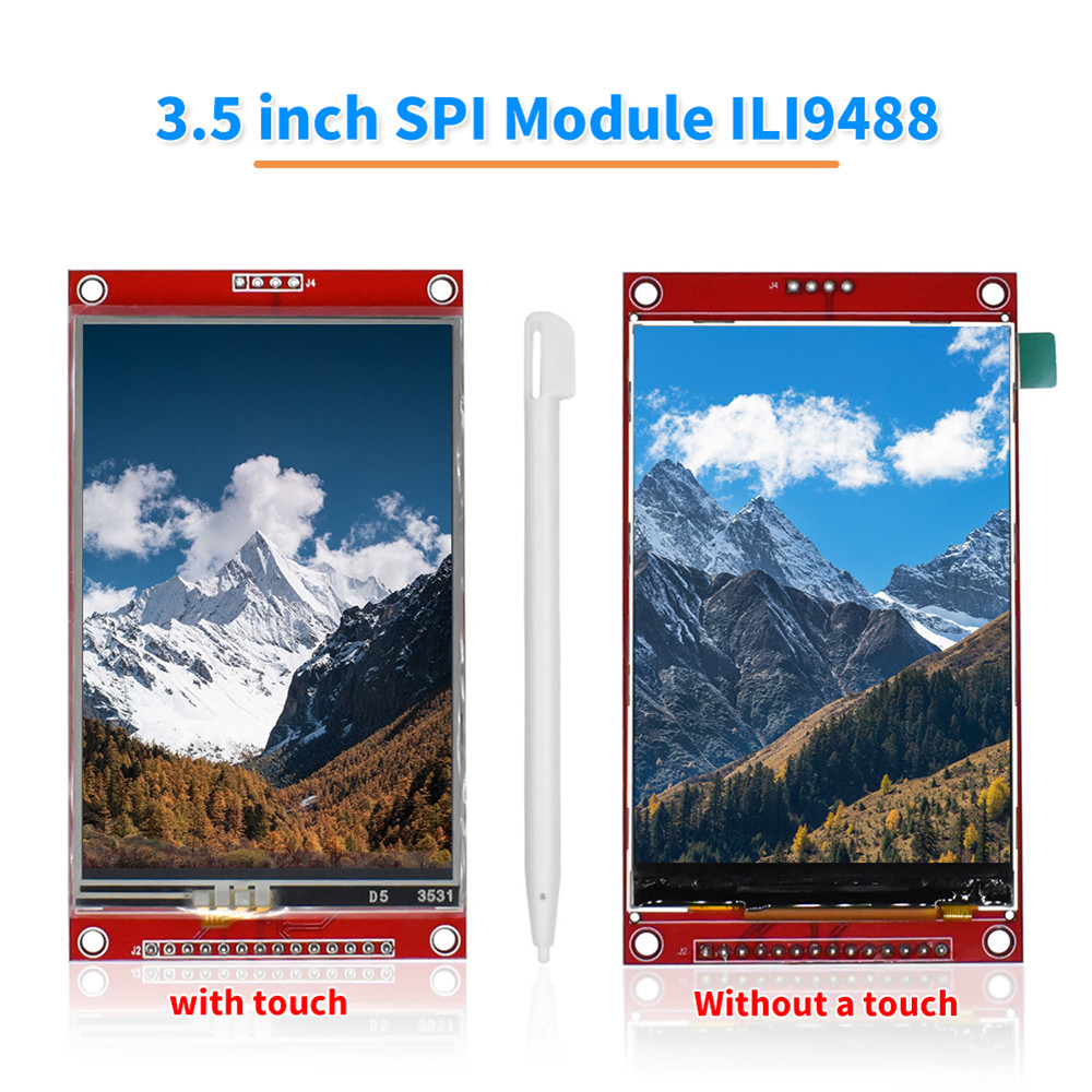 Módulo LCD TFT de 3,5 pulgadas con Panel táctil Controlador ILI9488 Interfaz serie de puerto SPI 320x480 (9 IO) Touch ic XPT2046 para ard stm32