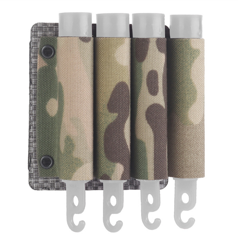 Chemlight Shotgun Shell Batteriehalter, Molle Glow Stick Aufbewahrungstasche Chem Light Holders 4er-Pack Glow Sticks