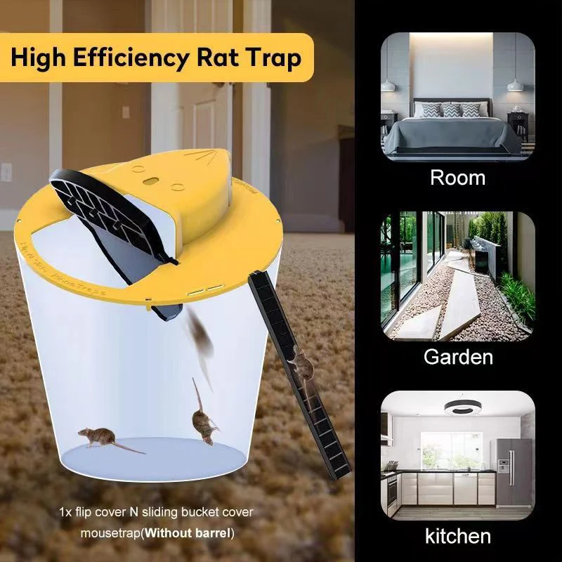 Flip-top mousetrap barril tampa armadilha redefinição automática doméstico mousetrap artefato mouse board mouse killer mousetrap