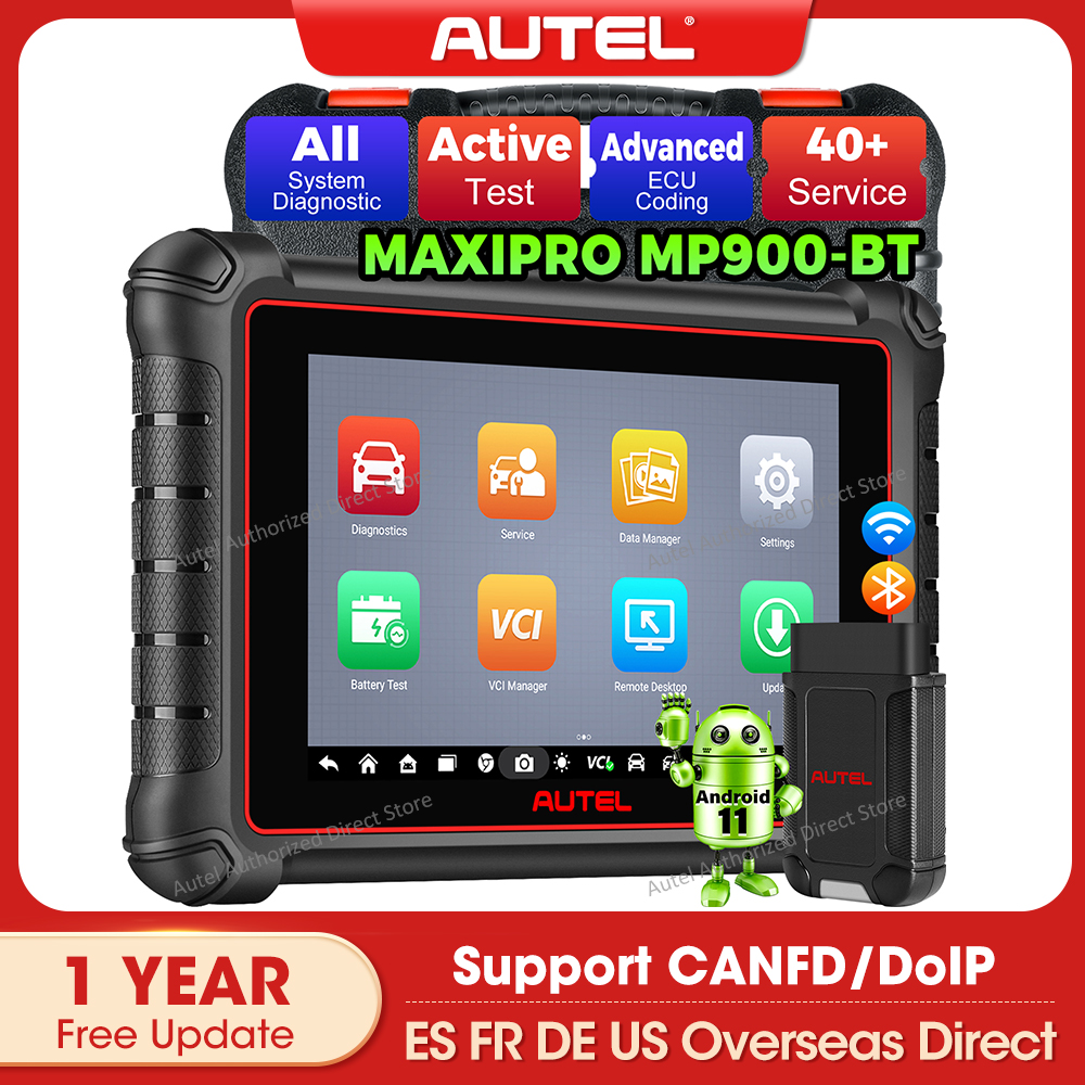 Autel MaxiPRO MP900-BT MP900BT OBD2 Diagnostic Tool Automotive Scanner ECU Coding Bidirectional Scan Tool CAN FD DoIP Upgraded of MP900