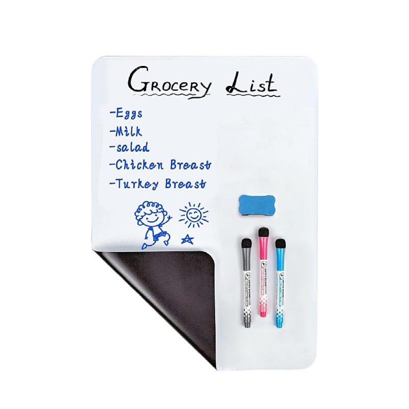 A3 A4 A5 Lavagna magnetica cancellabile a secco Frigorifero Magnete Marker Lavagna Foglio Cucina Cancellabile Flessibile Frigo Memo Lista della spesa