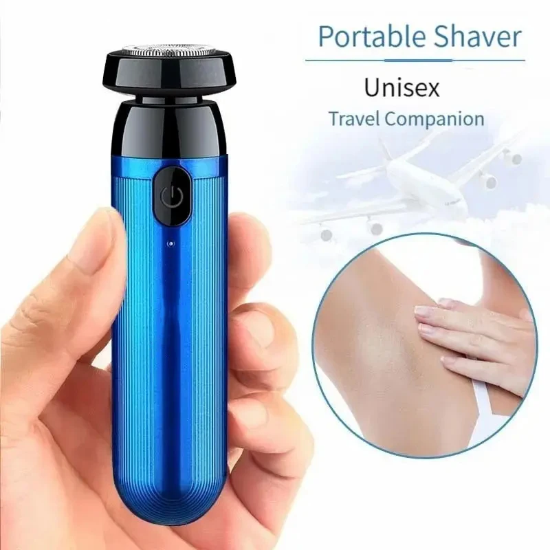 Il mini rasoio elettrico per barba portatile a ricarica rapida ad alta velocità a bassa frequenza può essere rimosso in un solo passaggio adatto per uomini e donne