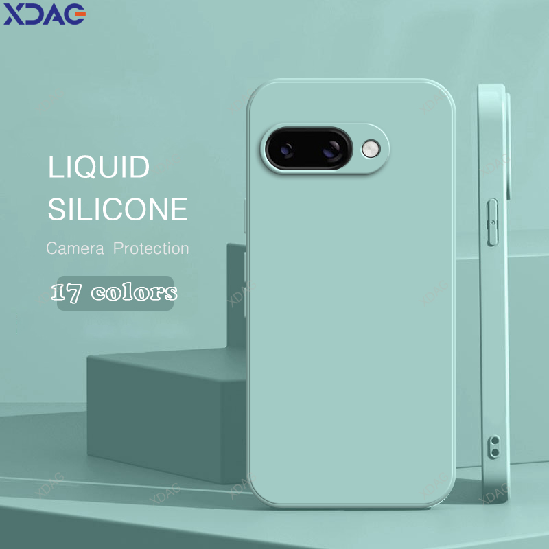 Coque de téléphone originale en Silicone, étui souple de haute qualité pour Google Pixel 9a 5G 6.3 pouces GXQ96 GTF7P G3Y12