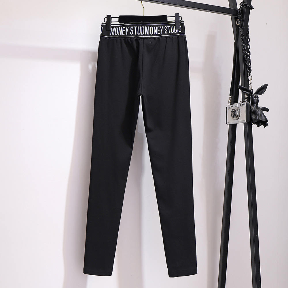 Plus Size 6XL 150KG Spring High Waist Legging Pants Women Ankle-length velvet Female Pants
