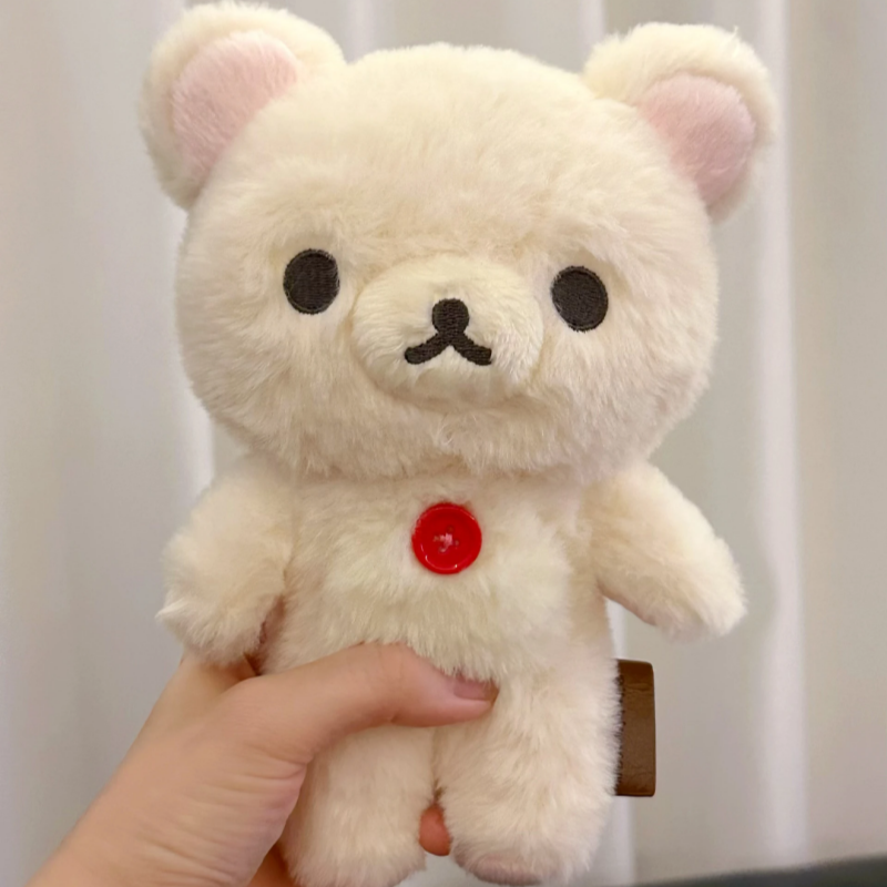 Boneka Rilakkuma 20cm Seri Rambut Panjang Super Lembut Kawaii Beruang Kartun Lucu Boneka Hewan Imut Gaya Dasar Hadiah Anak-anak
