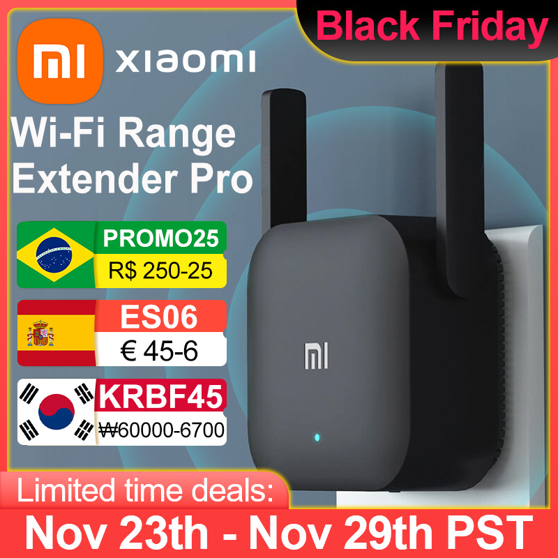 New Original Xiaomi Wifi Amplifier Pro 300M 2.4G Repeater Network Expander Range Extender Roteader Mi Wireless Wi-Fi Router