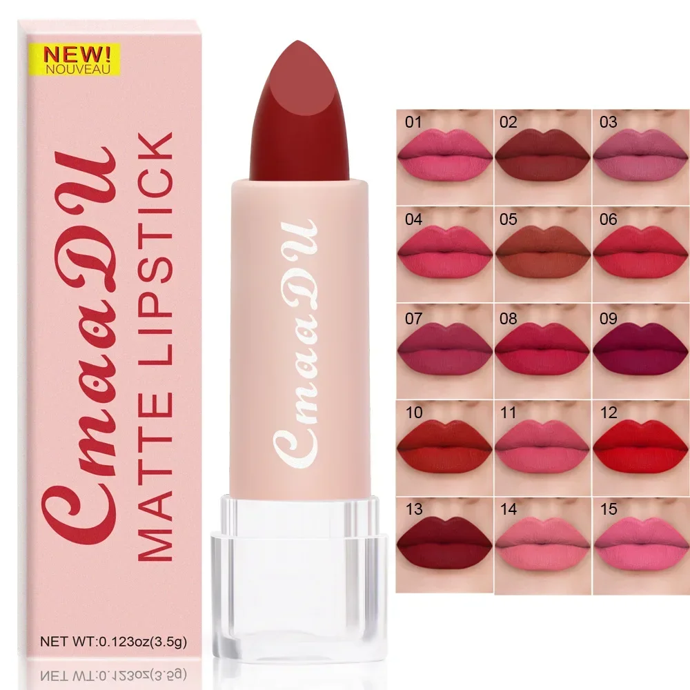 15-kleuren lippenstift non-stick cup matte lipgloss waterdicht langdurige hydraterende cosmetica Koreaanse make-up voor vrouwen geschenken