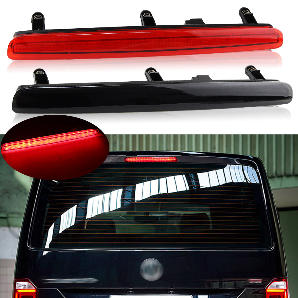 Lampe de frein de hayon fumé LED pour VW T5 Transporter 2003 – 2015, lumière de haut niveau Caravelle T5, style de voiture, feu Stop à montage élevé