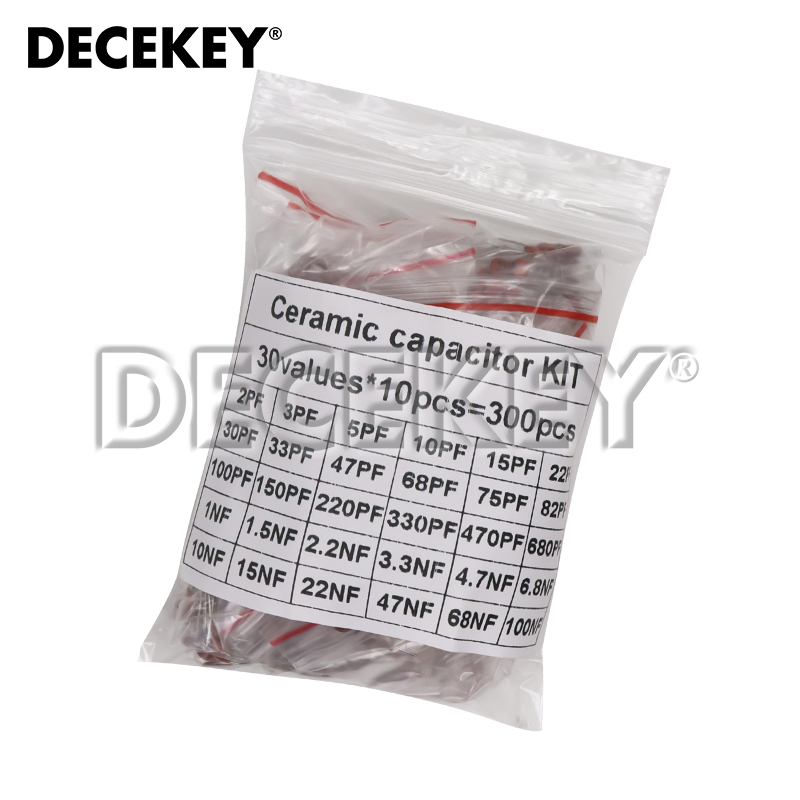 300 teile/los Keramik Kondensator Set Pack 2pf-0,1 uf 30 Werte * 10 Stück elektronische Komponenten Paket Kondensator sortiert Kit Proben DIY