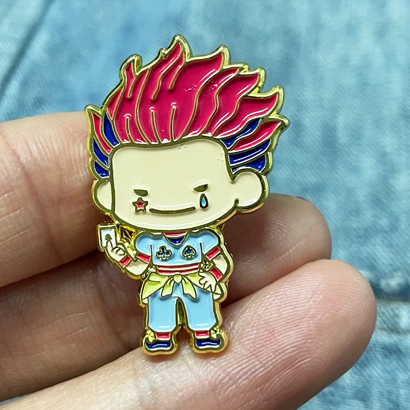 Pin esmaltado de Anime japonés Hunter X Hunter Hisoka Morow Hxh, insignia de joyería
